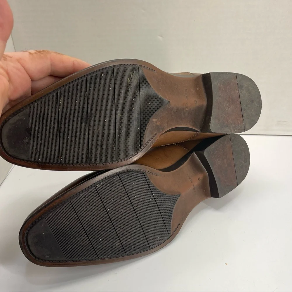 Zara Man Classic Brown Leather Men's Dress Shoes Size 42 (9 US)